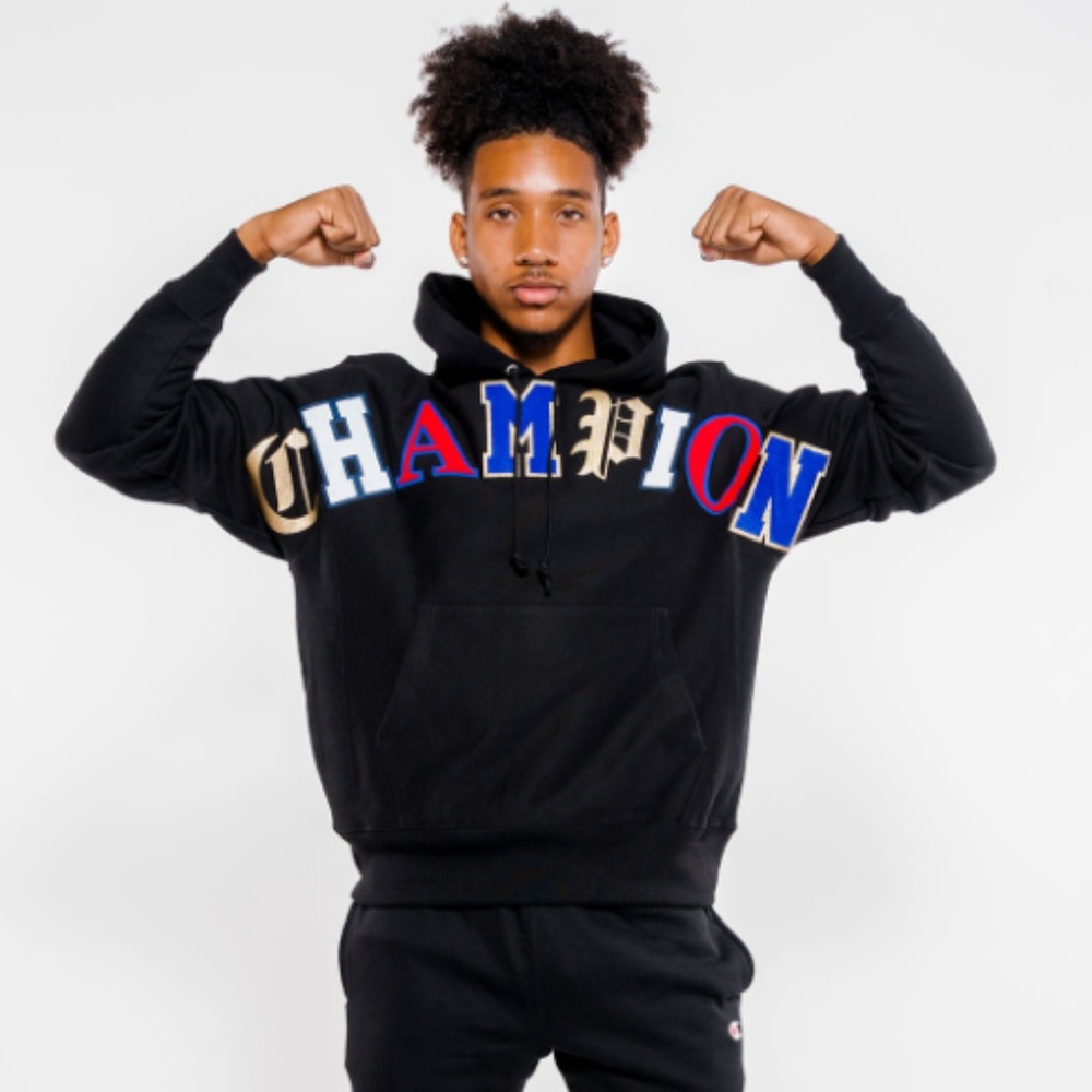 NWT Mens Champion Old English Reverse Weave Hoodie